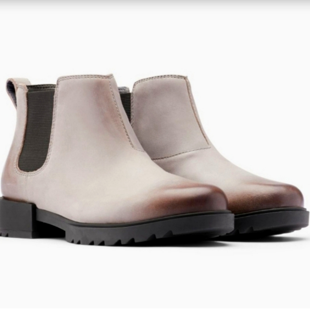 Sorel Emelie Ii Chelsea Waterproof Boot Grey 7.5 Nwt